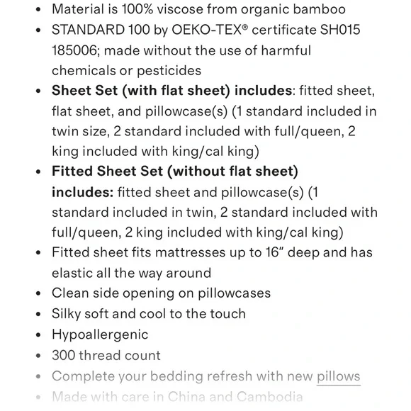 NWT QUINCE Bamboo Sheet Set King Charcoal 7187 - Picture 2 of 13